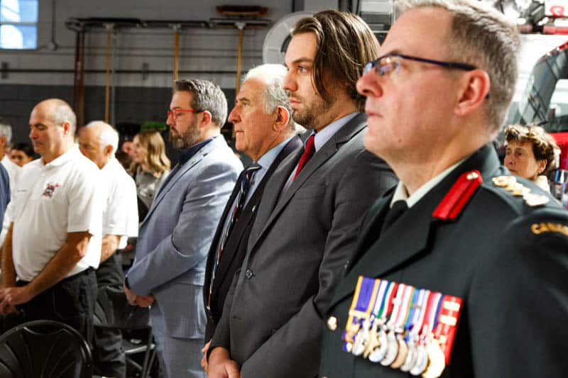 Ceremony honoring Sutton firefighters - November 30, 2024