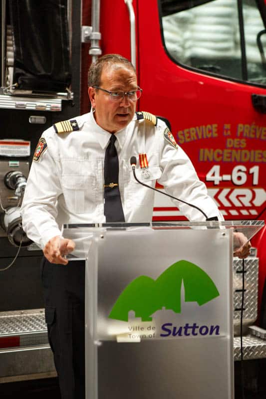 Ceremony honoring Sutton firefighters - November 30, 2024