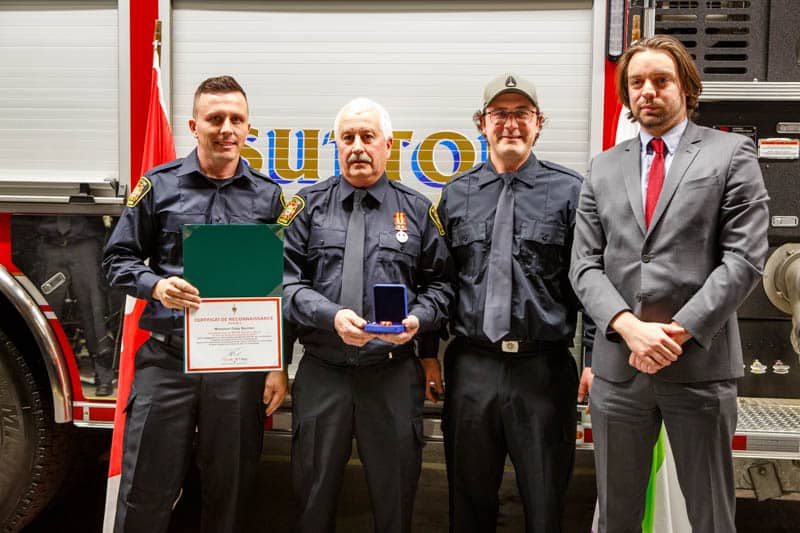 Ceremony honoring Sutton firefighters - November 30, 2024