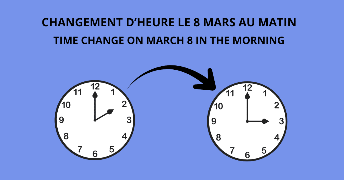 Visuel changement heure mars