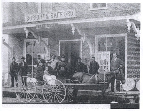 The Boright & Safford store, which also served as a post office, was spared by the Great Fire.  The building was built in 1861 and is now home to La Rumeur affamée.