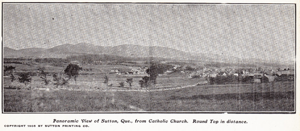 Panoramic view of Sutton from the Catholic church.