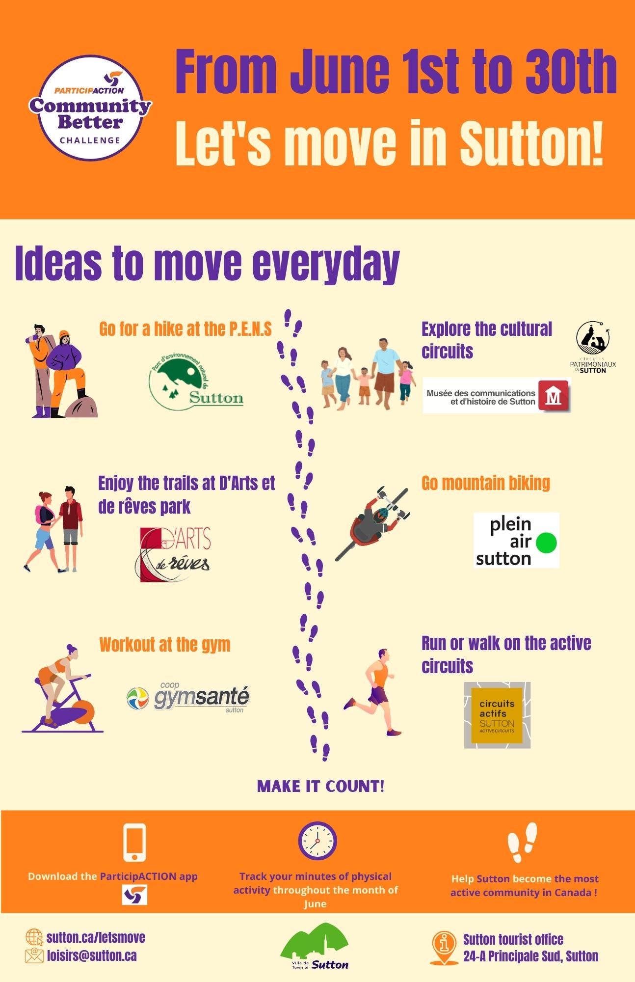 Affiche Idées activités On bouge - EN
