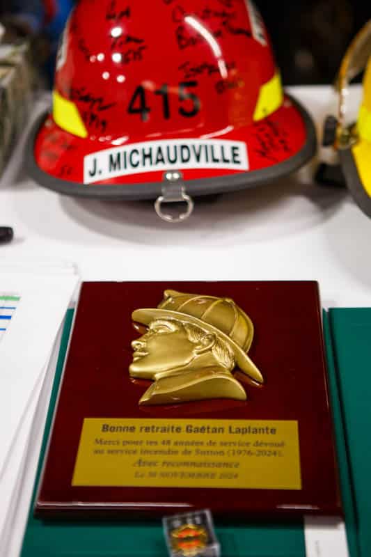 Cérémonie honorant les pompiers de Sutton - 30 novembre 2024
