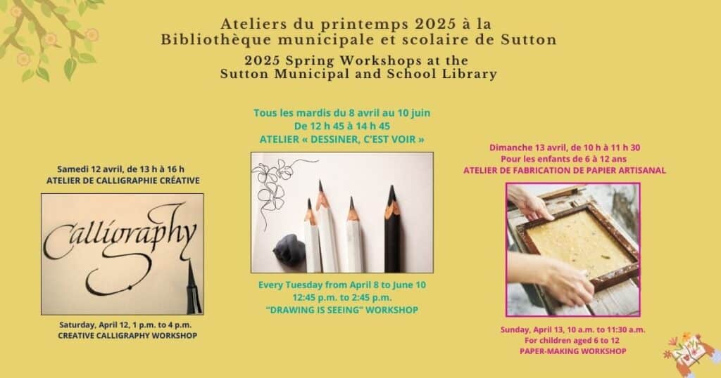 Rappel ateliers Biblio-avril-2025