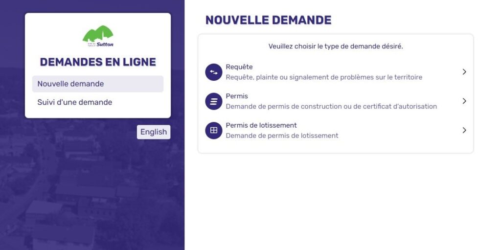 Visuel écran demande en ligne FR