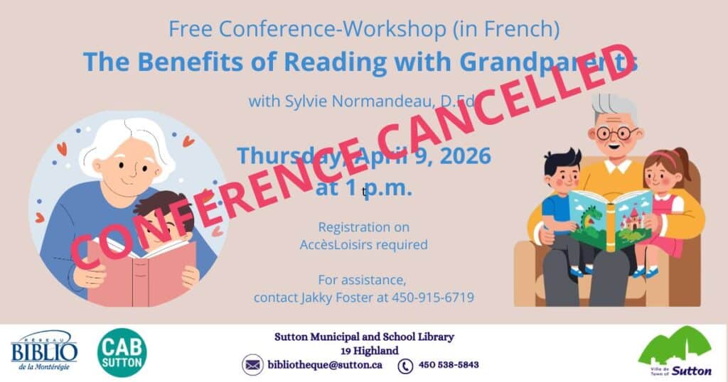 Visuel FB ANNULATION conf. Bienfaits lecture grands-parents EN