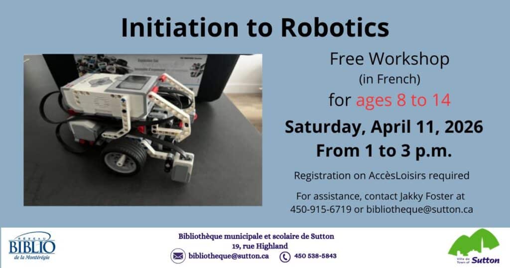 Visuel FB atelier Initiation à la robotique ENG