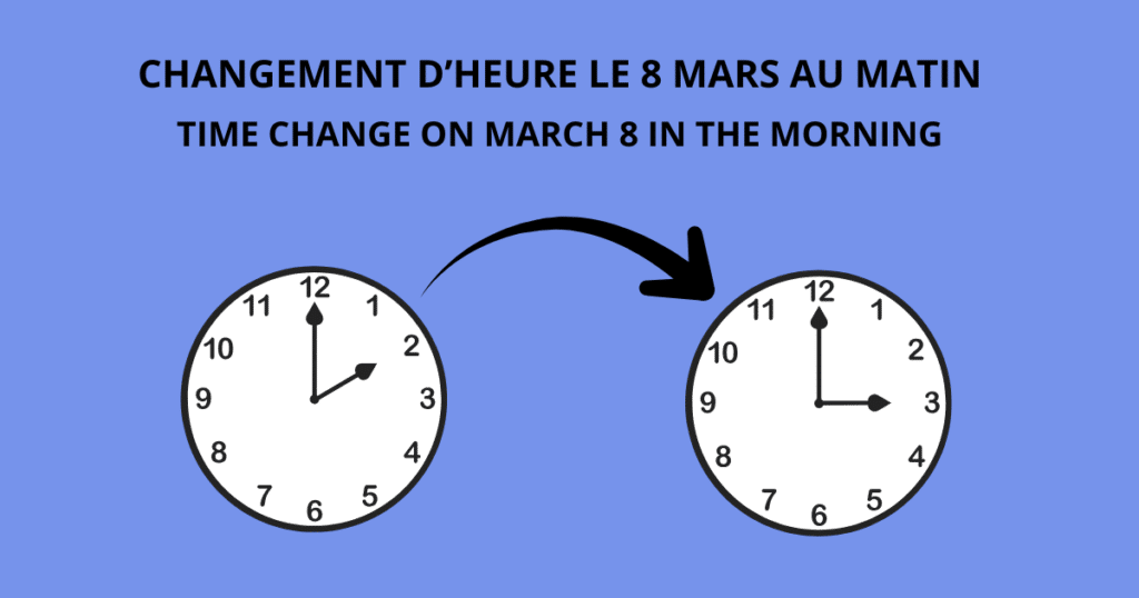 Visuel changement heure mars
